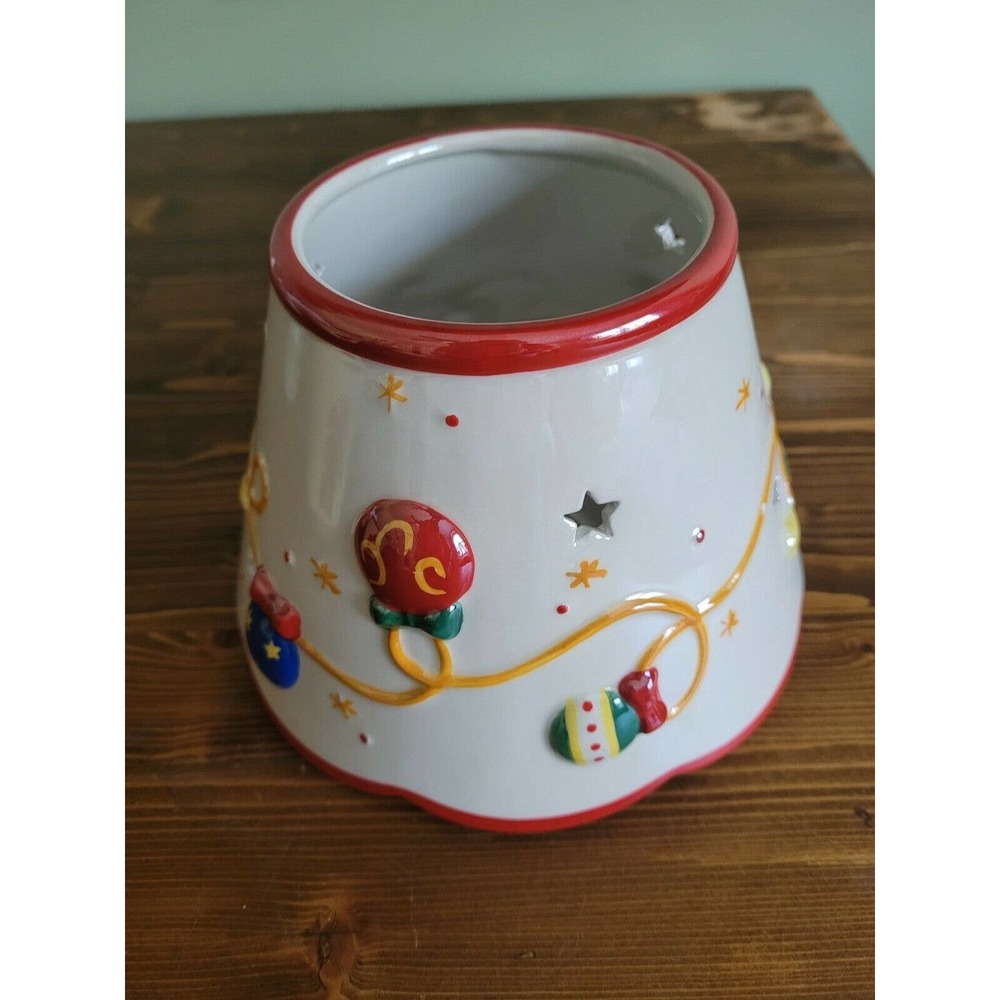 Christmas garland Large Jar Candle Shade Topper